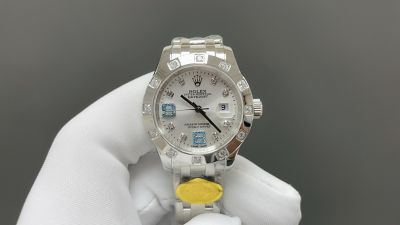 Rolex Datejust 34mm Pearlmaster ETA2671 Movement 904L Steel SS Band Lady Watch